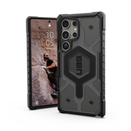 UAG Pathfinder Clear Magnet case for Samsung Galaxy S24 Ultra 5G with magnetic module - gray