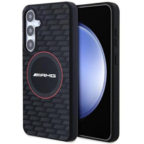 AMG Silicone Carbon Pattern MagSafe case for Samsung Galaxy S24 - black