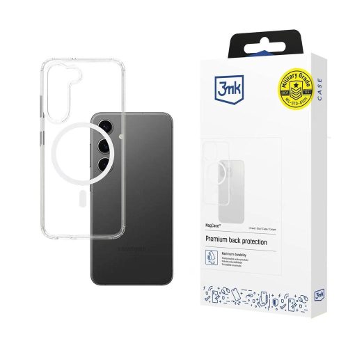 3mk MagCase case with magnetic module for Samsung Galaxy S24 - transparent