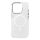 Glitter Case MagSafe for iPhone 16 Pro - white with glitter