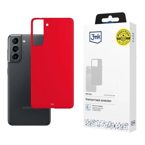 3mk Matt Case for Samsung Galaxy S21 5G - red