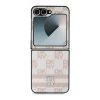 DKNY Checkered Pattern Printed Stripes Case for Samsung Galaxy Z Flip 6 - Pink