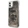 Karl Lagerfeld KLHCN61LGGKBK iPhone 11/ XR fekete/fekete keménytok, Liquid Glitter Gatsby