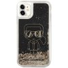 Karl Lagerfeld KLHCN61LGGKBK iPhone 11/ XR fekete/fekete keménytok, Liquid Glitter Gatsby