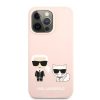 iPhone 13 Pro Karl Lagerfeld KLHCP13LSSKCI Karl Choupette Liquid Silicone tok pink