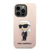 iPhone 14 Pro  Karl Lagerfeld 6,1" kemény tok rózsaszín/rózsaszín szilikon ikonnal