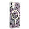 iPhone 11 Guess PC/TPU Flowers IML MagSafe kompatibilis tok rózsaszín (GUHMN61HCFWSP)