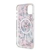 iPhone 11 Guess PC/TPU Flowers IML MagSafe kompatibilis tok rózsaszín (GUHMN61HCFWSP)