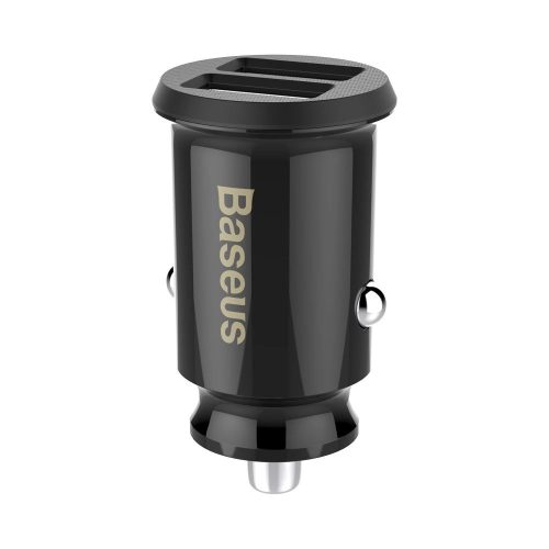 Baseus Grain Car Charger mini car charger 2x USB 3.1A black (CCALL-ML01)