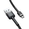 Baseus Cafule Cable durable nylon cable USB / micro USB QC3.0 2.4A 0.5M black-gray (CAMKLF-AG1)