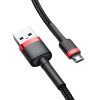 Baseus Cafule Cable durable nylon cable USB / micro USB QC3.0 2.4A 1M black-red (CAMKLF-B91)