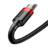 Baseus Cafule Cable durable nylon cable USB / micro USB QC3.0 2.4A 1M black-red (CAMKLF-B91)