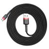 Baseus Cafule Cable durable nylon cable USB / micro USB 1.5A 2M black-red (CAMKLF-C91)