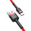 Baseus Cafule Cable durable nylon cable USB / USB-C QC3.0 3A 0.5M red (CATKLF-A09)