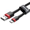 Baseus Cafule Cable durable nylon cable USB / USB-C QC3.0 3A 0.5M black-red (CATKLF-A91)