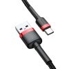 Baseus Cafule Cable durable nylon cable USB / USB-C QC3.0 3A 0.5M black-red (CATKLF-A91)