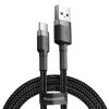 Baseus Cafule Cable durable nylon cable USB / USB-C QC3.0 3A 0.5M black-gray (CATKLF-AG1)