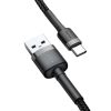 Baseus Cafule Cable durable nylon cable USB / USB-C QC3.0 3A 0.5M black-gray (CATKLF-AG1)