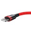 Baseus Cafule Cable durable nylon cable USB / Lightning QC3.0 2.4A 0.5M red (CALKLF-A09)