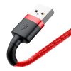 Baseus Cafule Cable durable nylon cable USB / Lightning QC3.0 2.4A 0.5M red (CALKLF-A09)