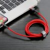 Baseus Cafule Cable durable nylon cable USB / Lightning QC3.0 2.4A 0.5M red (CALKLF-A09)