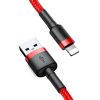 Baseus Cafule Cable durable nylon cable USB / Lightning QC3.0 2.4A 0.5M red (CALKLF-A09)