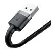 Baseus Cafule Cable durable nylon cable USB / Lightning QC3.0 2.4A 0.5M black-gray (CALKLF-AG1)