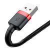 Baseus Cafule Cable durable nylon cable USB / Lightning QC3.0 2.4A 0.5M black-red (CALKLF-A19)