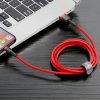 Baseus Cafule Cable durable nylon cable USB / Lightning QC3.0 2.4A 1M red (CALKLF-B09)