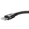 Baseus Cafule Cable durable nylon cable USB / Lightning QC3.0 2.4A 1M black-gray (CALKLF-BG1)