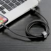 Baseus Cafule Cable durable nylon cable USB / Lightning QC3.0 2.4A 1M black-gray (CALKLF-BG1)