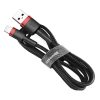 Baseus Cafule Cable durable nylon cable USB / Lightning QC3.0 2.4A 1M black-red (CALKLF-B19)