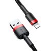 Baseus Cafule Cable durable nylon cable USB / Lightning QC3.0 2.4A 1M black-red (CALKLF-B19)