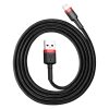 Baseus Cafule Cable durable nylon cable USB / Lightning QC3.0 2.4A 1M black-red (CALKLF-B19)