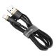 Baseus Cafule Cable durable nylon cable USB / Lightning QC3.0 2.4A 1M black-gold (CALKLF-BV1)