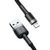 Baseus Cafule Cable durable nylon cable USB / Lightning QC3.0 1.5A 2M black (CALKLF-CG1)