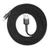 Baseus Cafule Cable durable nylon cable USB / Lightning QC3.0 1.5A 2M black (CALKLF-CG1)