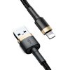 Baseus Cafule Cable durable nylon cable USB / Lightning QC3.0 1.5A 2M black-gold (CALKLF-CV1)