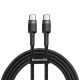 Baseus Cafule Cable durable nylon cable USB-C PD / USB-C PD PD2.0 60W 20V 3A QC3.0 1M black-gray (CATKLF-GG1)