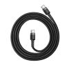 Baseus Cafule Cable durable nylon cable USB-C PD / USB-C PD PD2.0 60W 20V 3A QC3.0 1M black-gray (CATKLF-GG1)