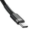 Baseus Cafule Cable durable nylon cable USB-C PD / USB-C PD PD2.0 60W 20V 3A QC3.0 1M black-gray (CATKLF-GG1)