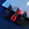 Baseus Cafule Cable Durable Nylon Cord USB-C PD / USB-C PD PD2.0 60W 20V 3A QC3.0 2M Red (CATKLF-H09)