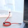 Baseus Cafule Cable Durable Nylon Cord USB-C PD / USB-C PD PD2.0 60W 20V 3A QC3.0 2M Red (CATKLF-H09)