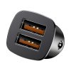 Baseus Square smart car charger 2x USB QC3.0 Quick Charge 3.0 SCP AFC 30W black (CCALL-DS01)