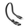 Baseus Nimble flat cable USB / Lightning cable with holder 2A 0.23M black (CALMBJ-B01)