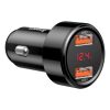 Baseus Magic Series Dual QC - Quick Charge 3.0 2x USB 45W 6A car charger black (CCMLC20A-01)