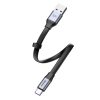 Baseus Simple flat cable USB cable / USB Type C SuperCharge 5A 40W Quick Charge 3.0 QC 3.0 23cm gray (CATMBJ-BG1)