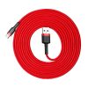 Baseus Cafule Cable durable nylon cable USB / USB-C QC3.0 2A 3M red (CATKLF-U09)