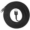 Baseus Cafule Cable durable nylon cable USB / micro USB 2A 3M black-gray (CAMKLF-HG1)