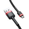 Baseus Cafule Cable durable nylon cable USB / micro USB 2A 3M black-red (CAMKLF-H91)